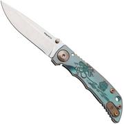 Spartan Harsey Folder 3.25 SF10C-KRAKEN, Stonewashed CPM MagnaCut, Kraken Green/Bronze/Gold Anodized Titanium zakmes