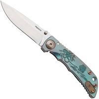 Afbeelding voor Spartan Harsey Folder 3.25 SF10C-KRAKEN, Stonewashed CPM MagnaCut, Kraken Green/Bronze/Gold Anodized Titanium zakmes
