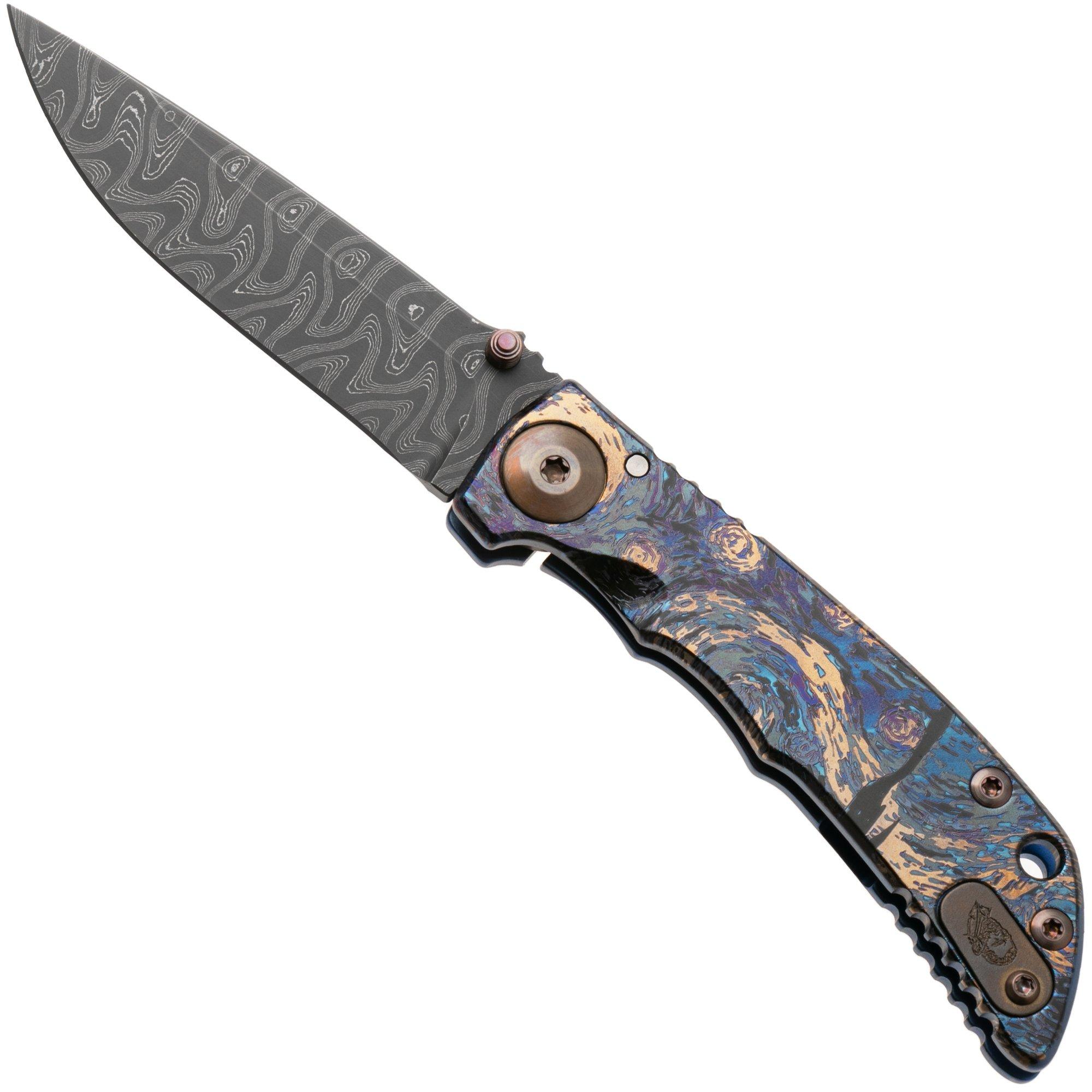 Spartan Blades Harsey Folder 3.25 Starry Knife Special Edition USSF10C-STRNGT-DAM Damascus, Titanium, Knivesandtools Exclusive pocket knife