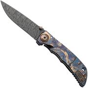Afbeelding voor Spartan Blades Harsey Folder 3.25 Starry Knife Special Edition USSF10C-STRNGT-DAM Chad Nichols Damascus, Titanium, Knivesandtools Exclusive zakmes