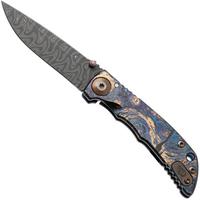 Afbeelding voor Spartan Blades Harsey Folder 3.25 Starry Knife Special Edition USSF10C-STRNGT-DAM Chad Nichols Damascus, Titanium, Knivesandtools Exclusive zakmes