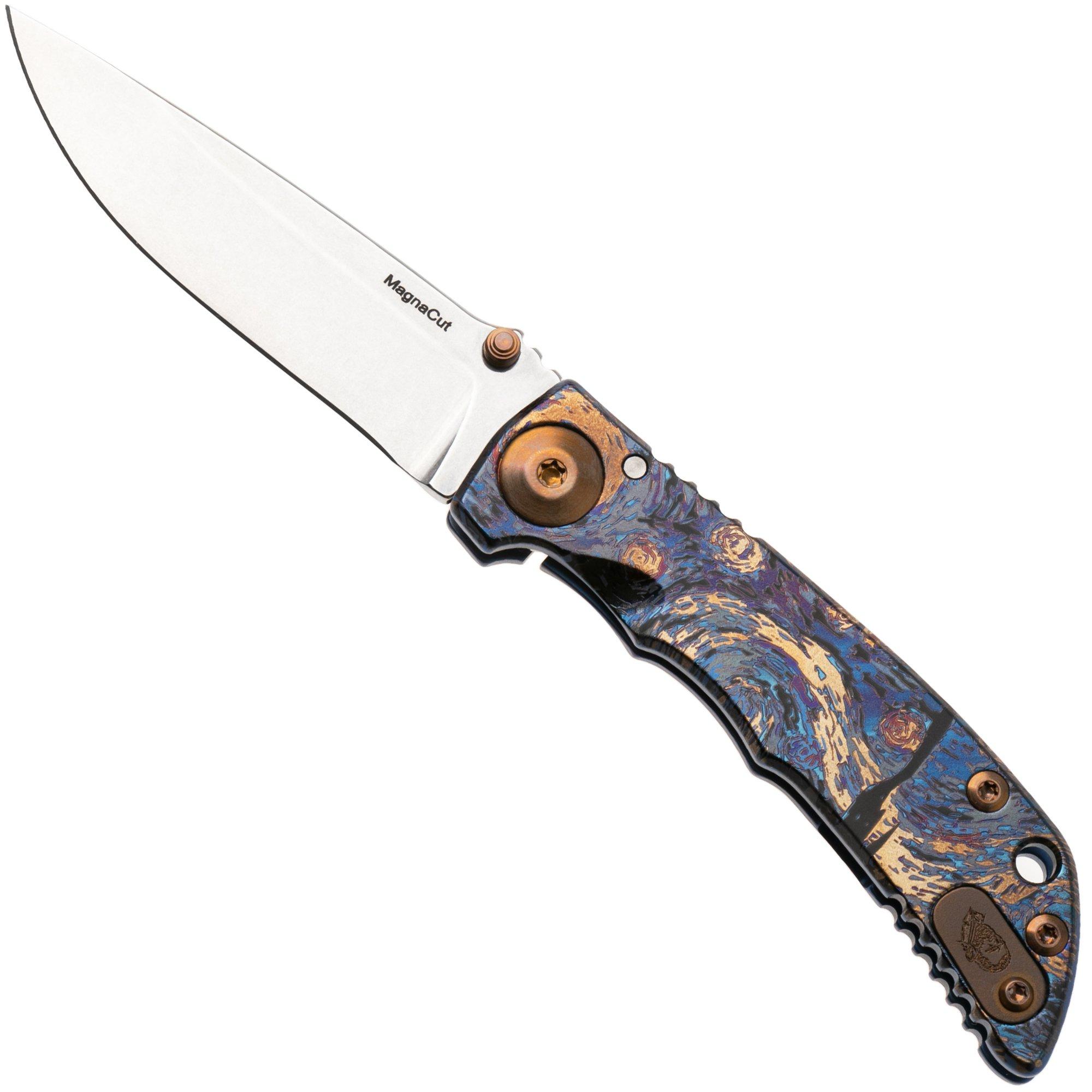 Spartan Blades Harsey Folder 3.25 Starry Knife Special Edition USSF10C-STRNGT-SW MagnaCut, Anodized Titanium, Knivesandtools Exclusive zakmes