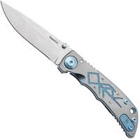 Bild für Spartan Harsey Folder 3.25 SF10C-VIK-TRL-WALK, Stonewashed CPM MagnaCut, Viking Trail Walker Blue/Grey Titanium Taschenmesser