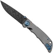 Spartan Blades Harsey Folder 3.25, SF10CUSTOMCNDAM CN Damascus Blue Hardware, navalha, Bill Harsey design