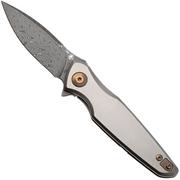 Afbeelding voor Spartan Blades Pandia SF16DMBZ Chad Nichols Damascus, Titanium, Bronze Hardware, zakmes