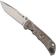 Spartan Blades Harsey Folder SF5FLRISHS Flourished 2023 Special Edition, couteau de poche, Bill Harsey design