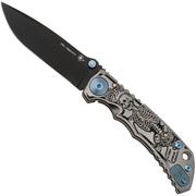 Spartan Blades Folder SF5MMOR Memento Mori 2023 Special Edition, navaja, Bill Harsey design