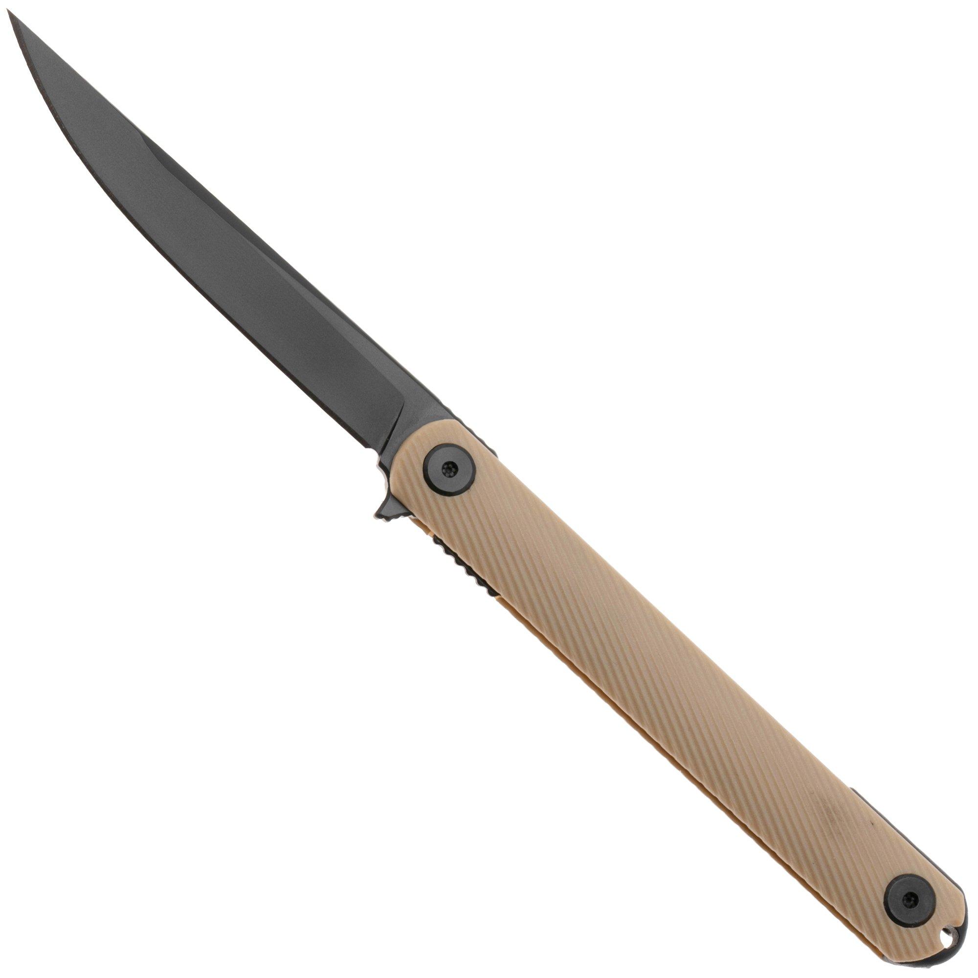Nóż składany Spartan Blades Nemec Folder SFBL12TN, Black PVD CPM S35VN, Tan Sculpted GFN, projekt Ondřej Němec
