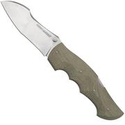 Viper Rhino 1, V5903CV, Stonewash Elmax, Green Canvas Micarta Taschenmesser, Fabrizio Silvestrelli Design