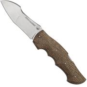 Viper Rhino 1, V5903IM, Stonewash Elmax, Brown Burlap Micarta pocket knife, Fabrizio Silvestrelli design