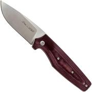 Viper Dan 1 5928CBR Burgundy Micarta N690, Drop-Point-Klinge