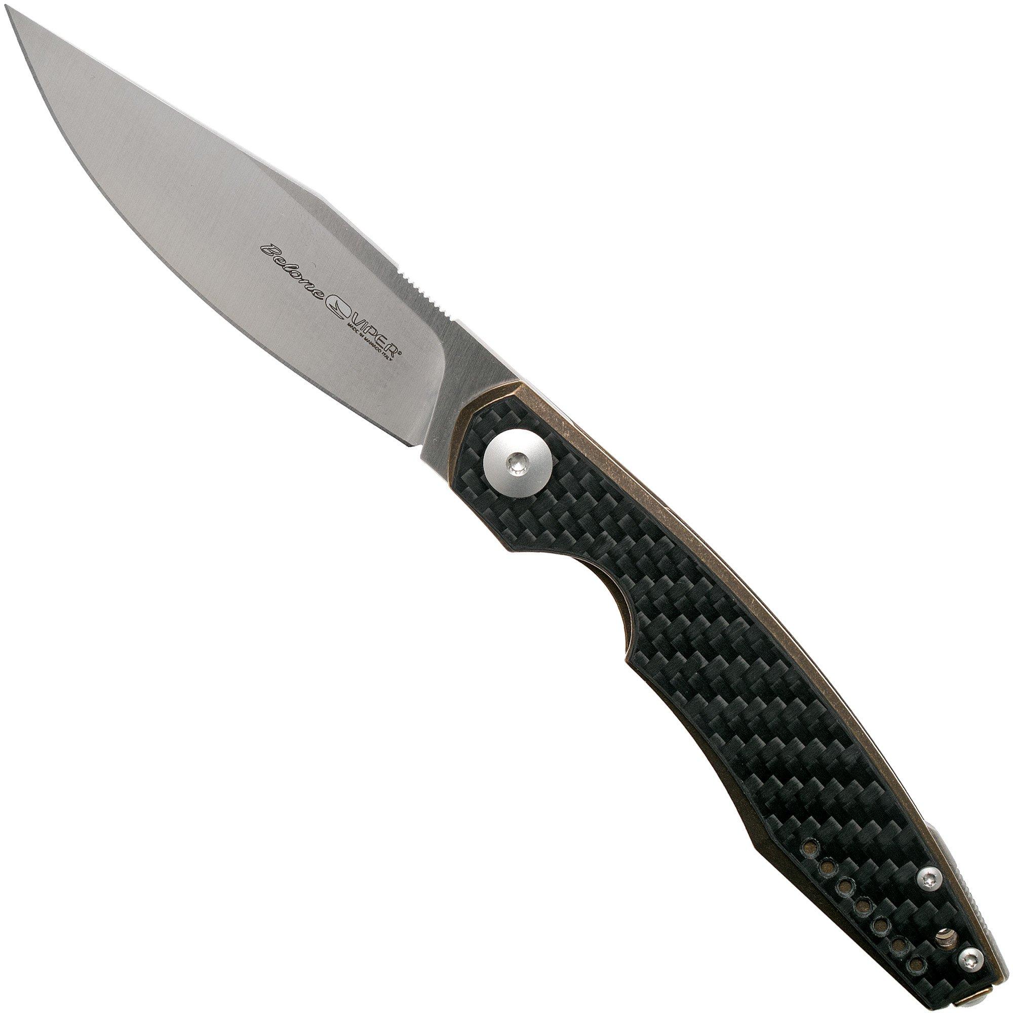 Viper Belone Carbon fibre, Bronze Titanium 5970BRFC pocket knife, Jesper Voxnaes design