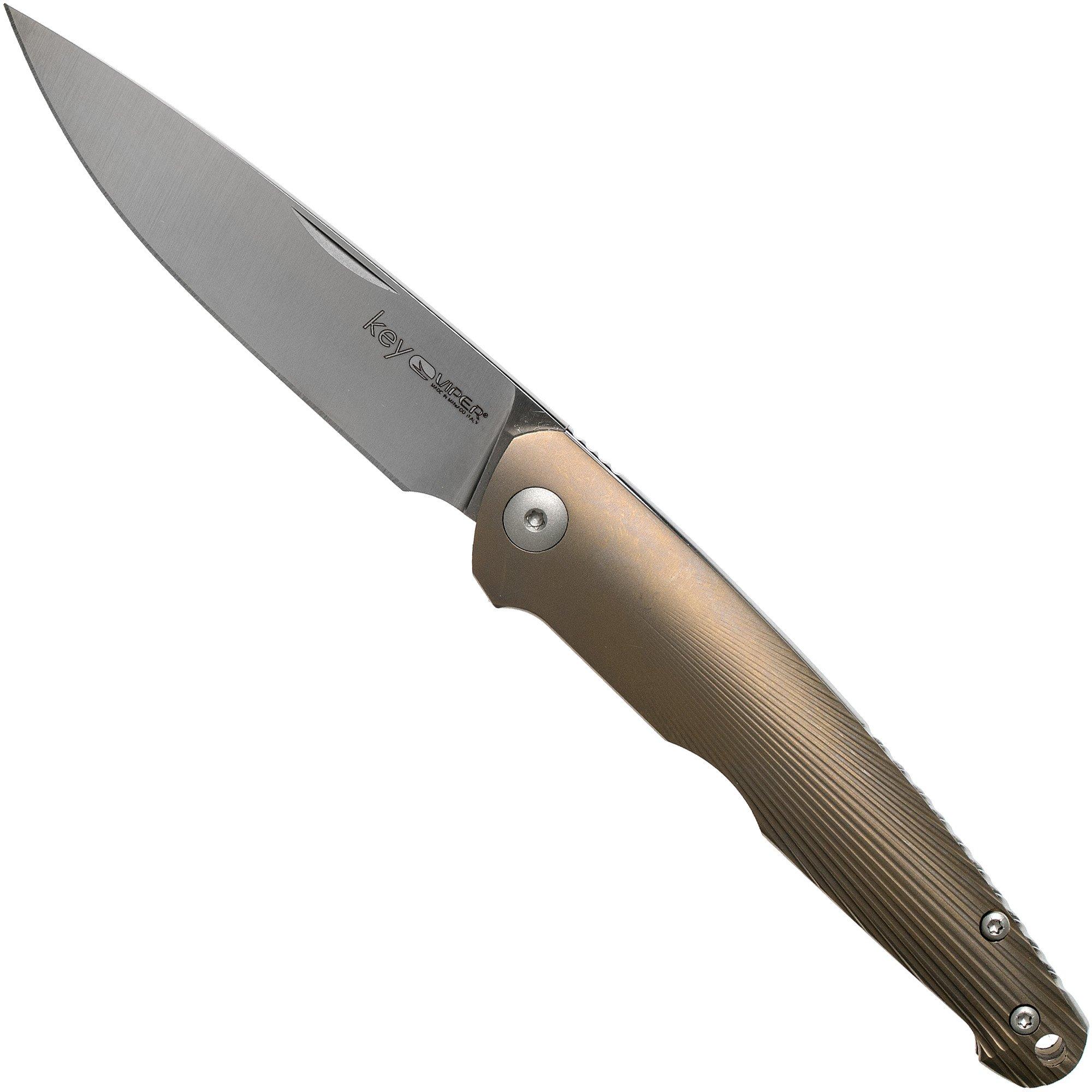 Viper Key V5976D3BR Milled Bronze Titanium zakmes, Jesper Voxnaes design