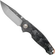 Viper Katla V5980FCM3D Satin, 3D Marbled Carbon fibre pocket knife, Jesper Voxnaes design