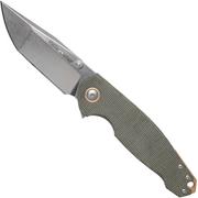 Viper Katla V5982CG Stonewashed, Green Micarta couteau de poche, Jesper Voxnaes design