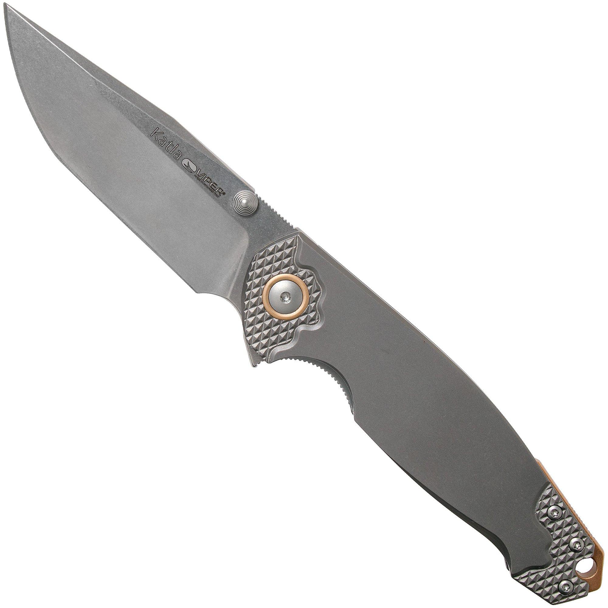 Nóż składany Viper Katla V5982TI3D Satin, 3D Titanium, projekt Jesper Voxnaes