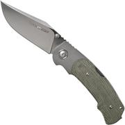 Viper Turn V5986CG Green Canvas Micarta coltello da tasca, Fabrizio Silvestrelli design