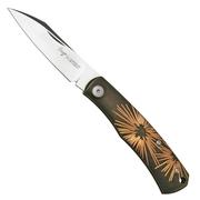 Viper Hug V5990DBRS Black Stonewashed Bronze Star pocket knife, Sacha Thiel design