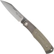 Viper Hug 2 V5994CG Green Canvas Micarta coltello da tasca, Sacha Thiel design