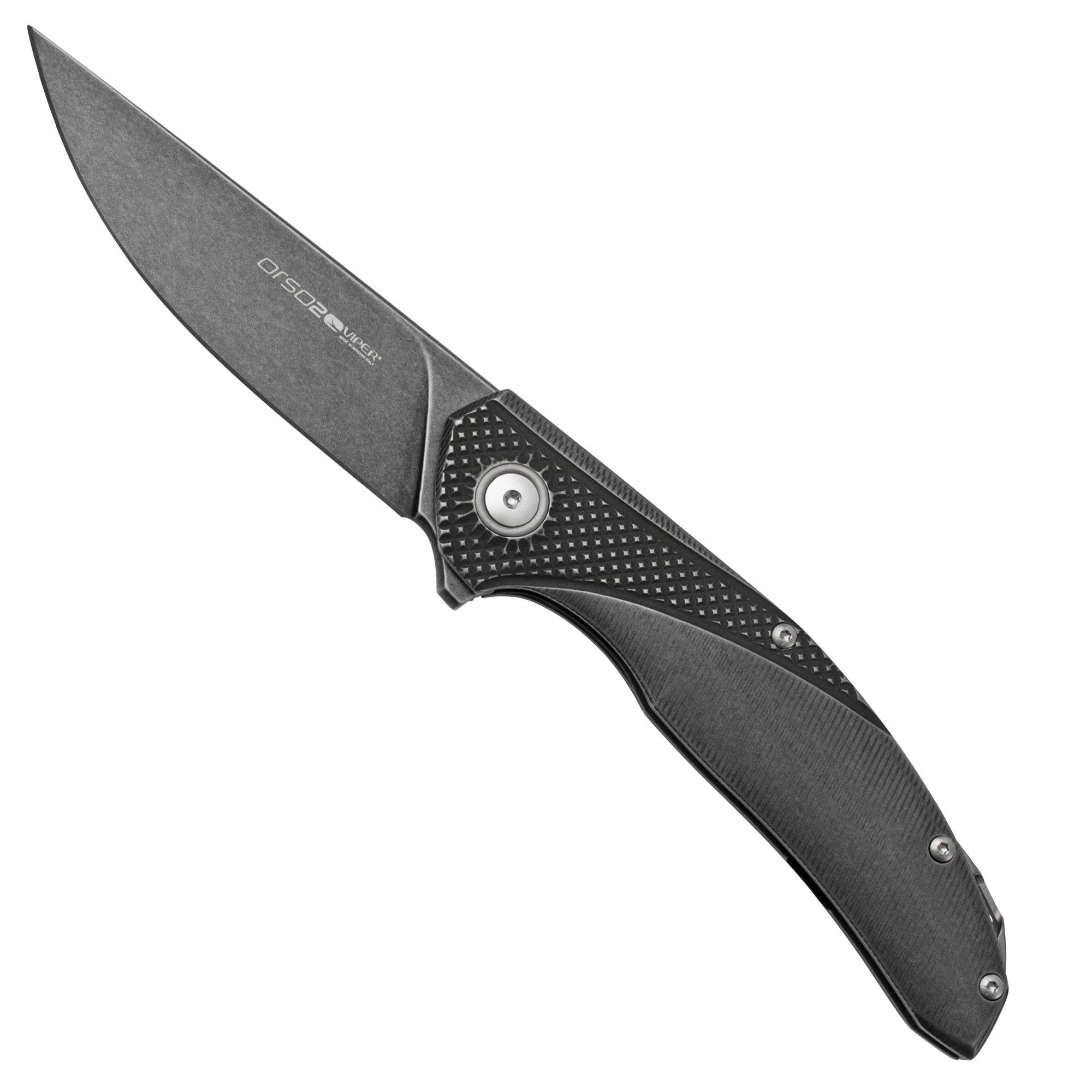 Nóż składany Viper Orso 2 V5997TI3D 3D Black Stonewashed Titanium, projekt Jens Ansø