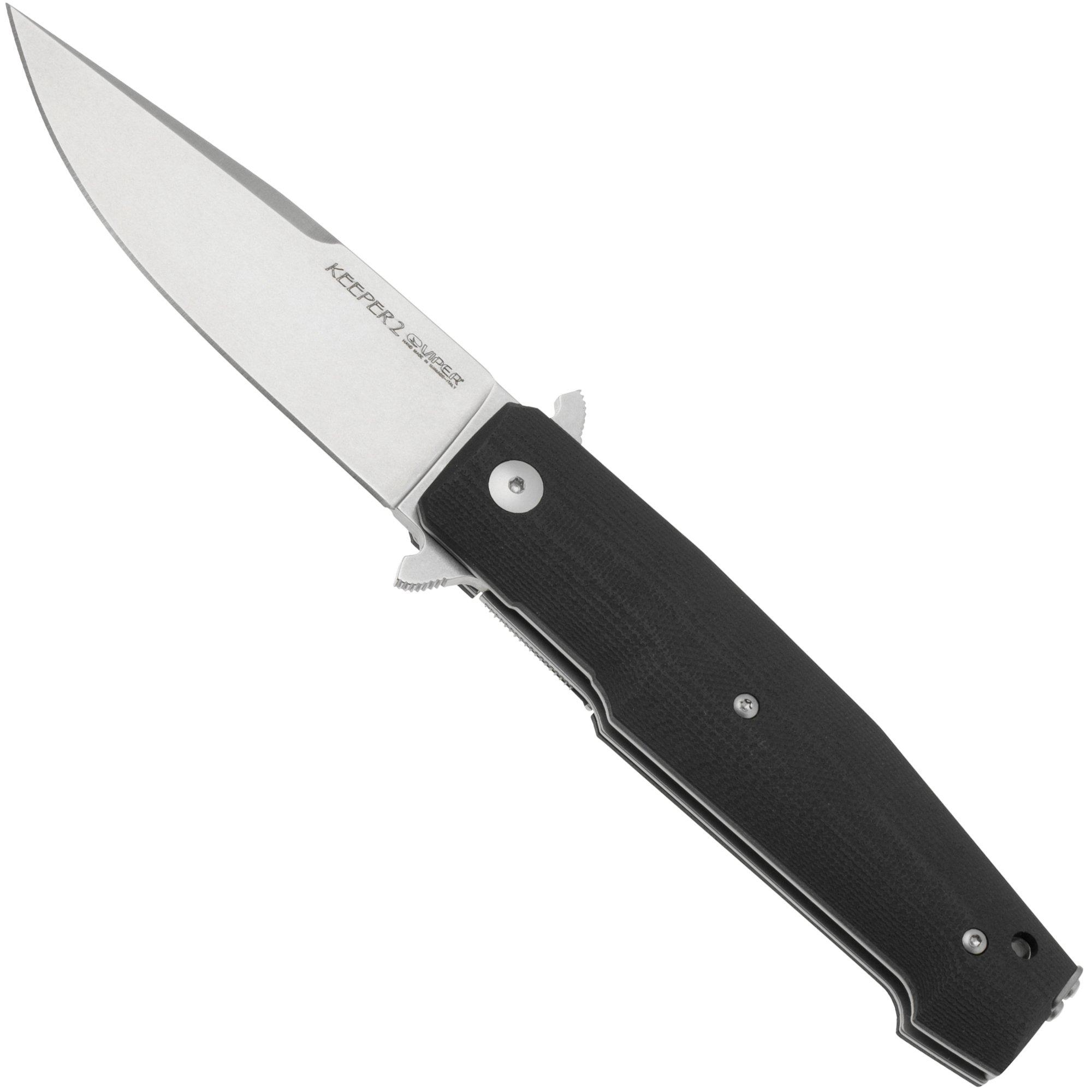 Nóż składany Viper Keeper 2 V6000GB Stonewashed Elmax, Black G10