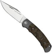 Viper Twin, V6002FCG, Satin M390, Gold Dark Matter pocket knife, Fabrizio Silvestrelli design