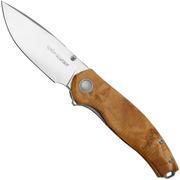 Viper Vale V6004PI Flamed Poplar Wood, coltello da tasca