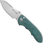 Viper Moon V6010TE MagnaCut, Teal Canvas Micarta, pocket knife