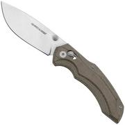 Viper Oniro V6012CG Green Canvas Micarta navalha, Denis Simonutti design