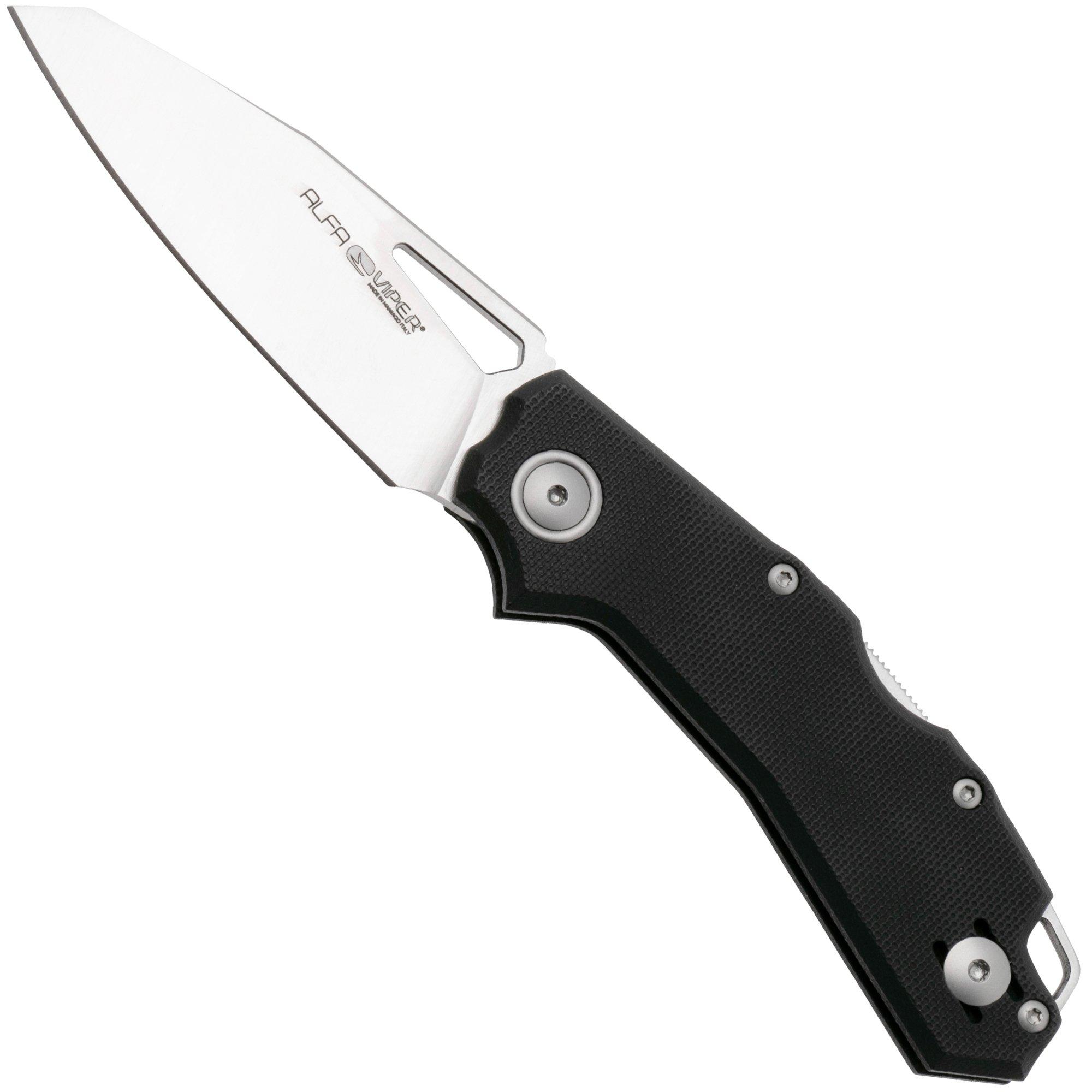 Viper Alfa V6020GB, Satin CPM MagnaCut, Black G10 Taschenmesser, Simone Tonolli Design