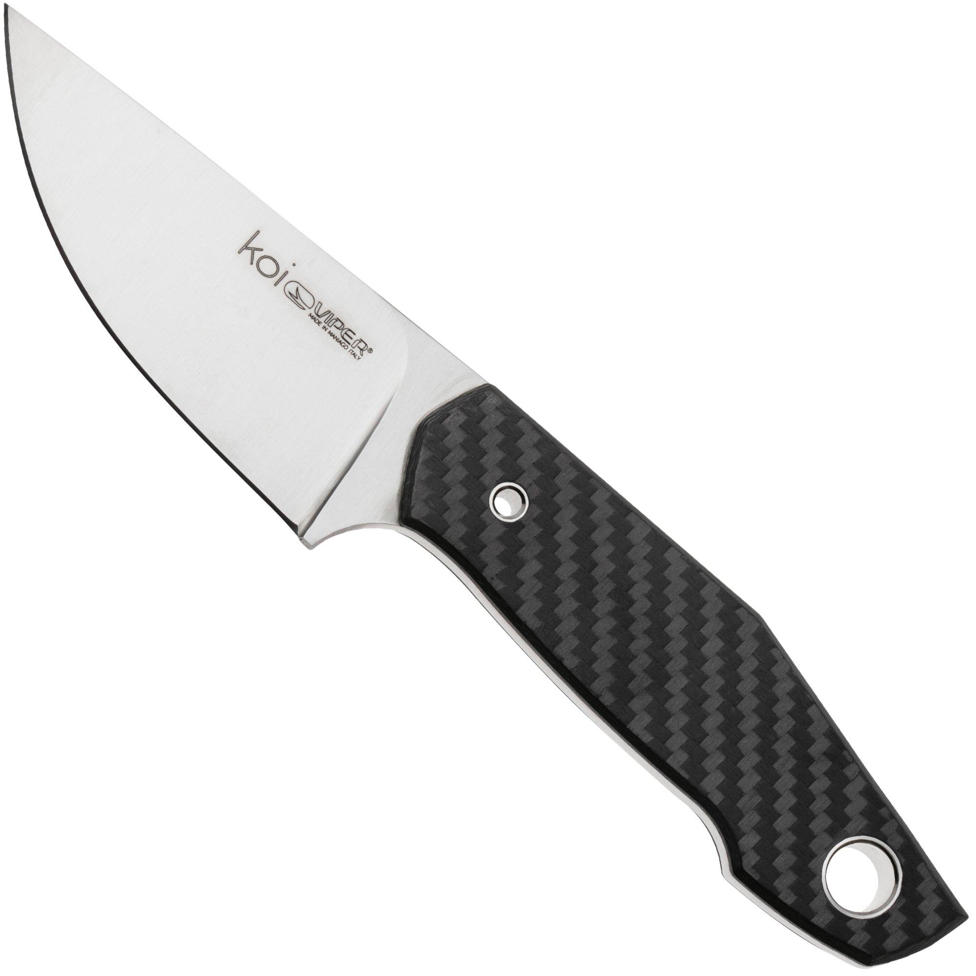 Viper Koi VT4010FC Carbonfiber N690 couteau à lame fixe, Jesper Voxnaes design