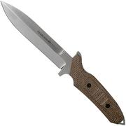  Viper Fearless VT4018CM Sleipner Stonewashed, Brown Canvas Micarta, couteau fixe, Rumici design