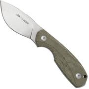 Viper Lille 1, VT4022CV, Stonewash Elmax, Green Canvas Micarta cuchillo fijo, diseño Jesper Voxnaes