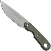 Viper Basic 1 VT4028CB, D2 Droppoint Stonewashed, Black Canvas Micarta, couteau à lame fixe