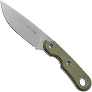 Viper Basic 1 VT4028CG, D2 Droppoint Stonewashed, Green Canvas Micarta, coltello fisso