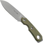 Viper Basic 3 VT4036CG D2 Spear Point Stonewashed, Green Canvas Micarta, fixed knife