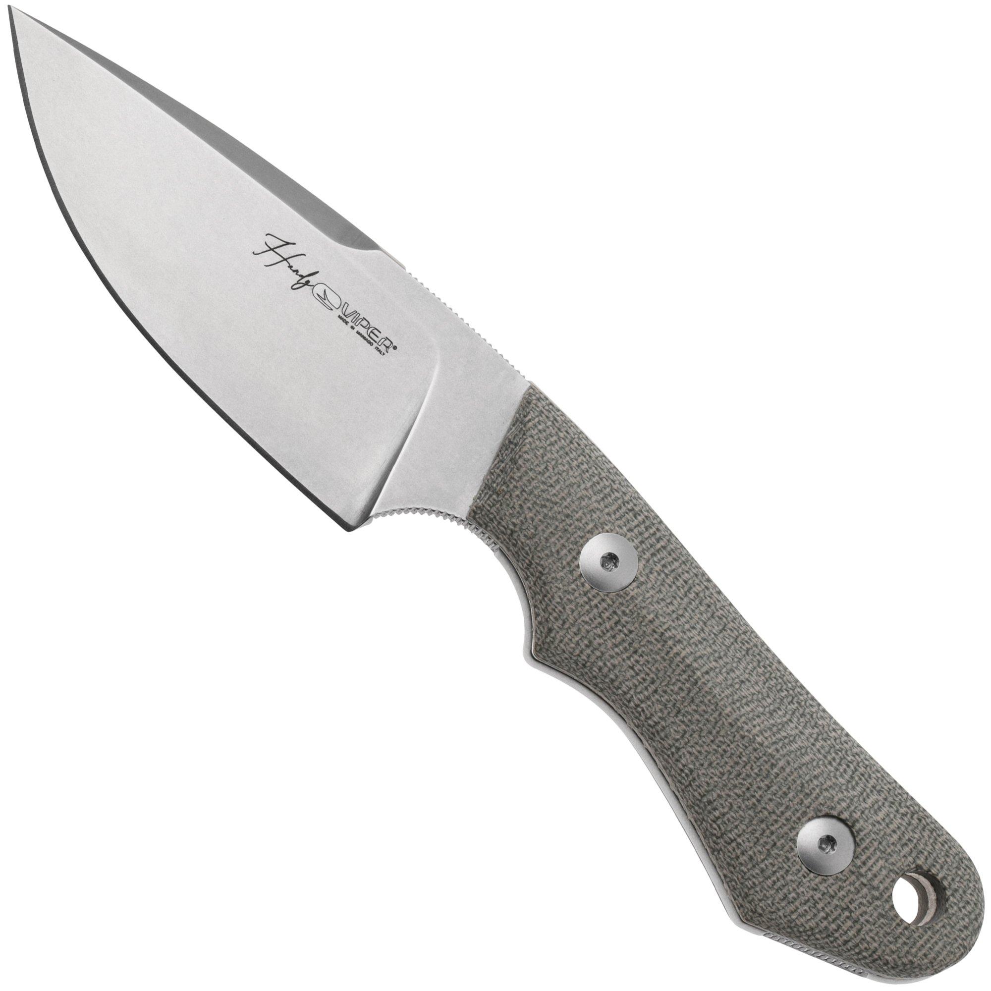 Nóż z głownią stałą Viper Handy VT4040CG Green Micarta