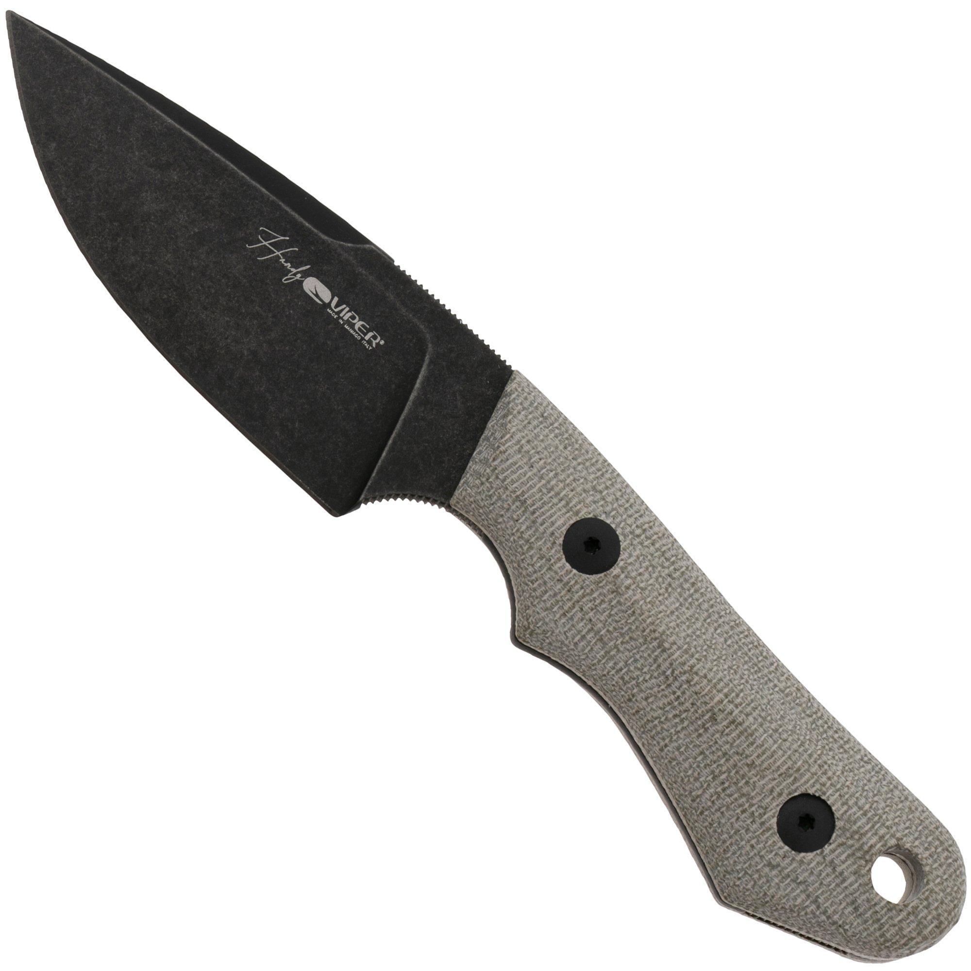 Nóż z głownią stałą Viper Handy VT4042CG Blackwashed Green Canvas