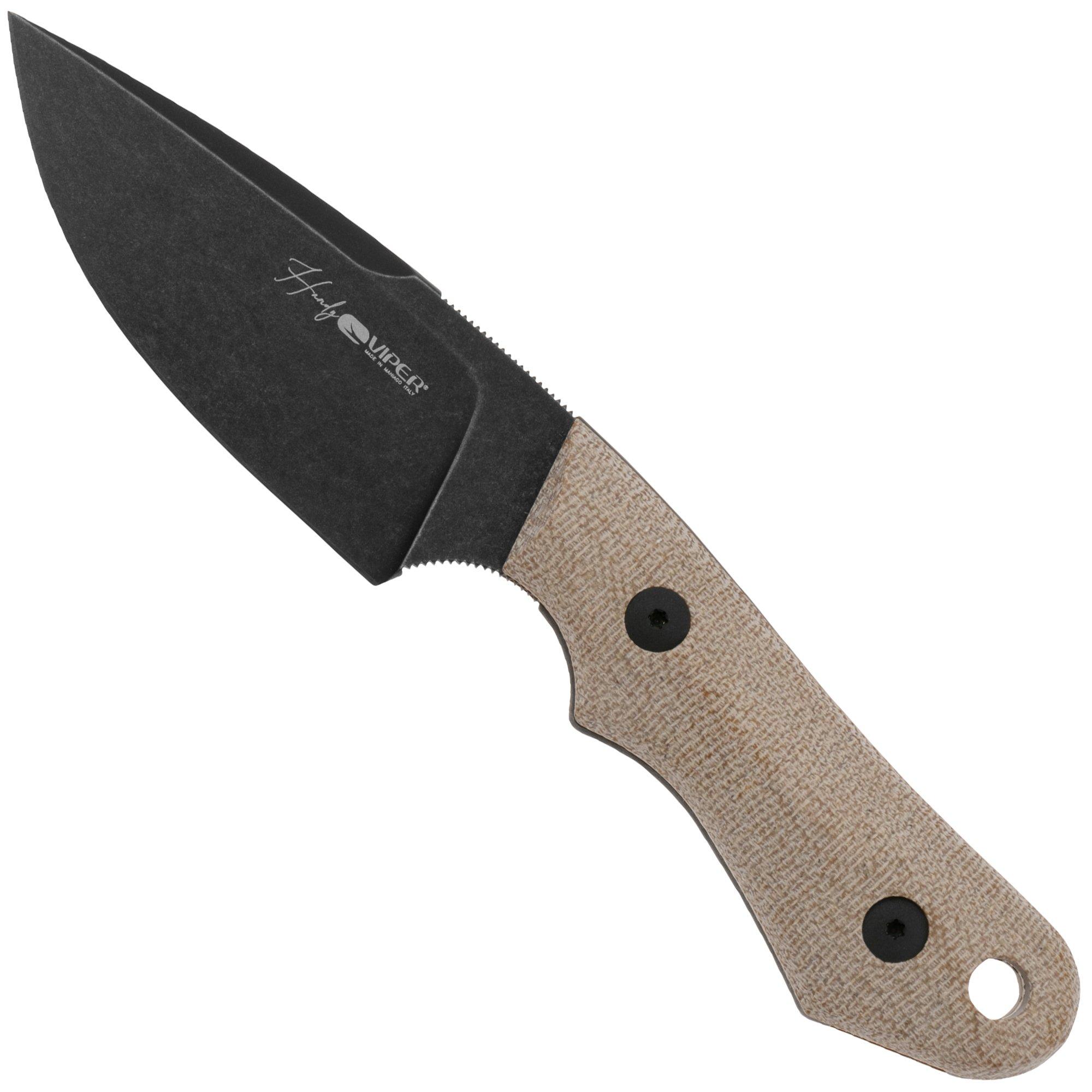 Nóż z głownią stałą Viper Handy VT4042CN Blackwashed Natural Canvas