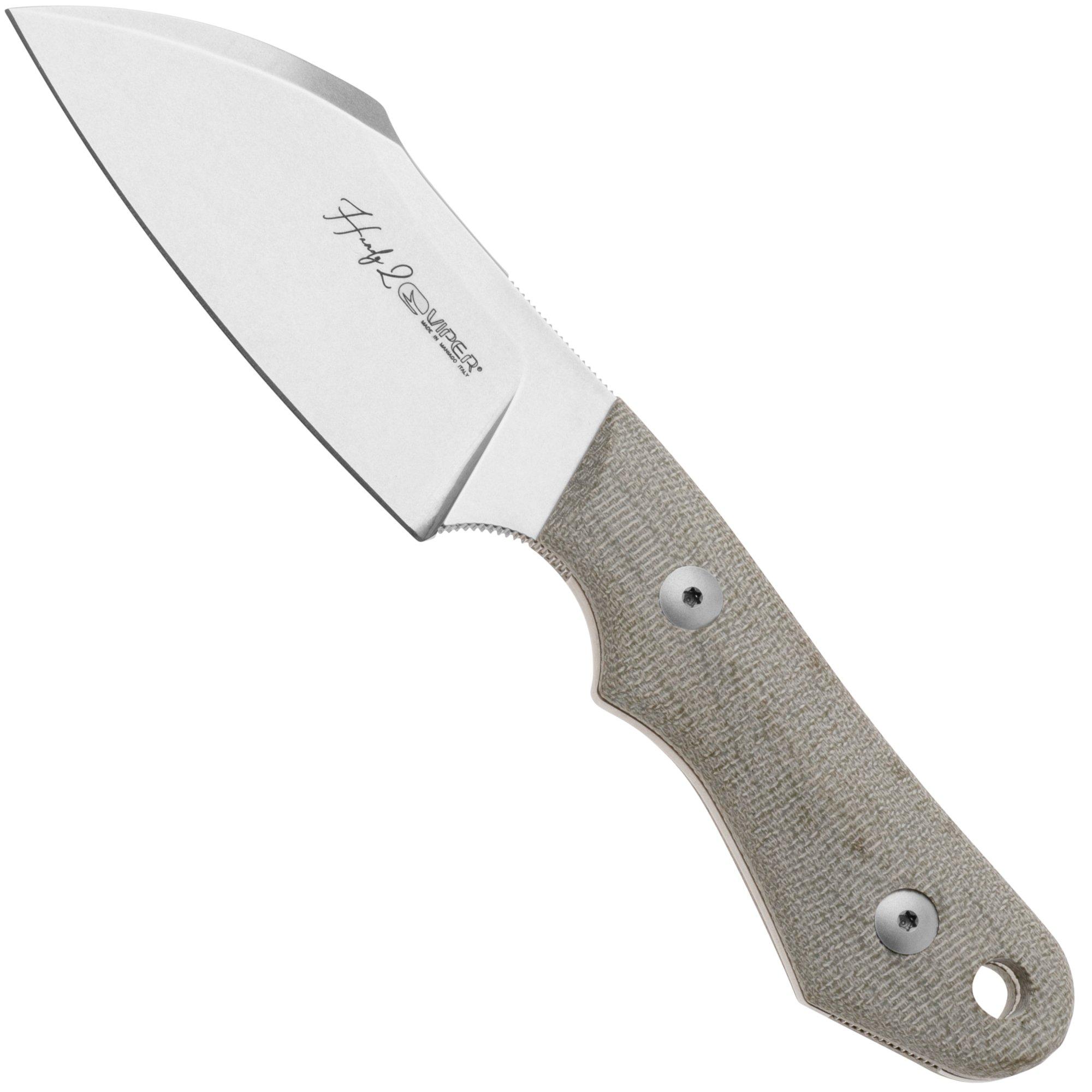 Viper Handy 2 VT4050CG Green Canvas Micarta, feststehendes Messer