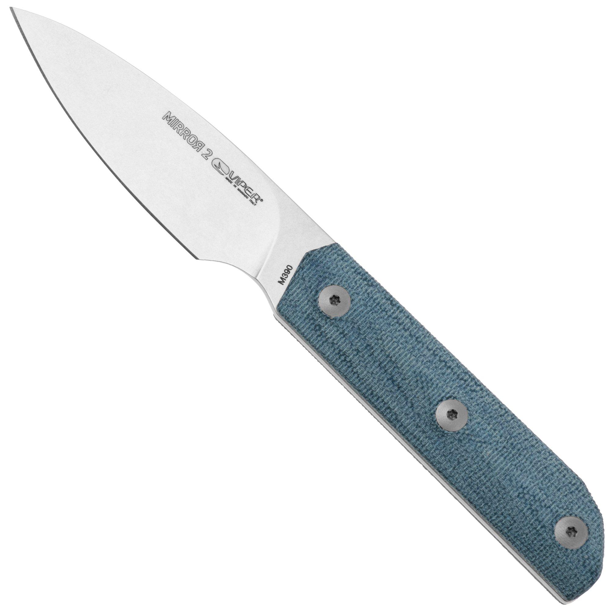Nóż z głownią stałą Viper Mirror 2 VT4064CD Böhler M390, Denim Canvas Micarta
