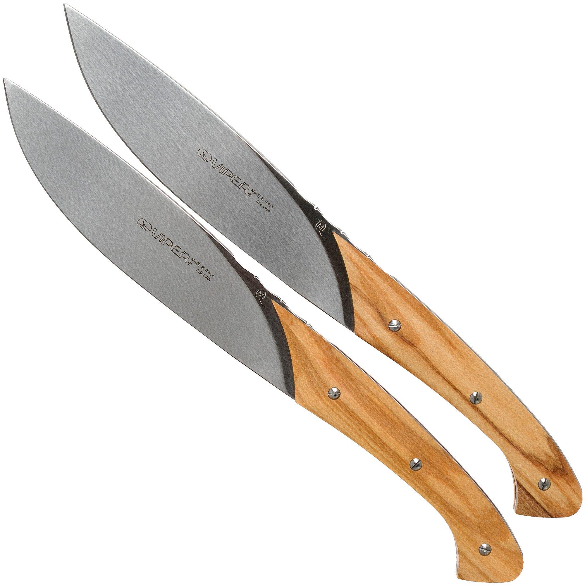 Viper Fiorentina Steakmesserset Olivenholz 2-teilig, VT7500-02UL