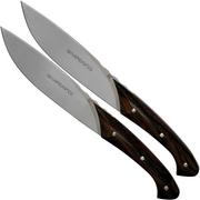 Viper Fiorentina steak knife set ziricote wood 2-piece, VT7500-02ZI