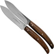 Viper Costata juego de cuchillos para carne de madera de ziricote 2-piezas, VT7502-02ZI