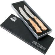 Viper Sakura cuchillos para carne 2uds. 11.5 cm madera de olivo, VT7506-02UL