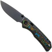 Bild für Vosteed Marten 330 A1618 Blue Stonewashed 154CM, Neon Topo Carbon Fiber, Taschenmesser