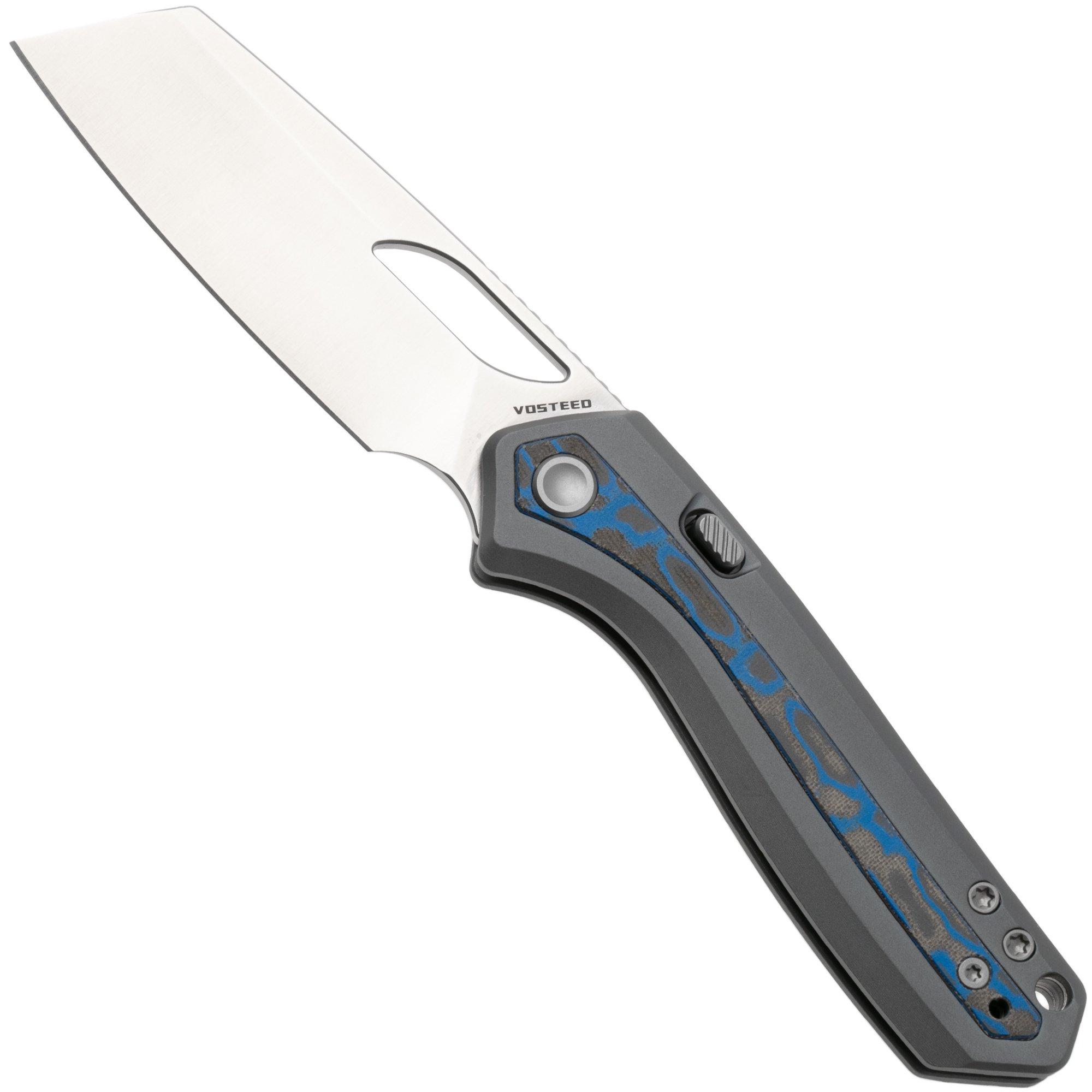 Vosteed Kroc A1801 Satin S35VN, Grey Aluminum & Ocean Micarta, zakmes