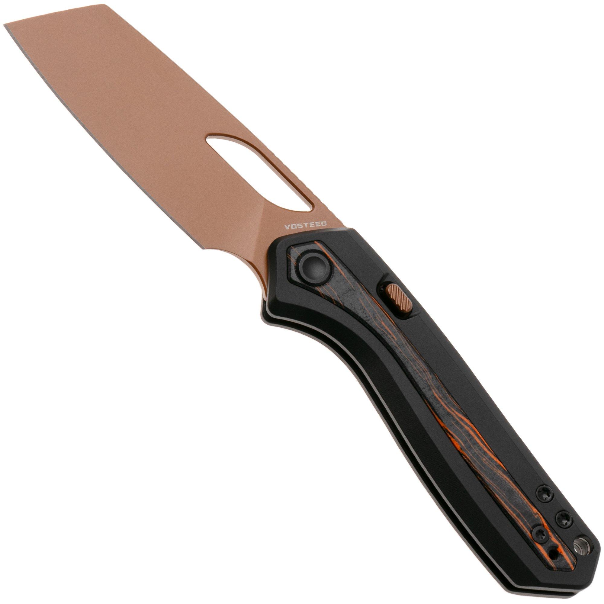 Vosteed Kroc A1802 Copper Dune PVD S35VN, Black Aluminum & Topo G10, Taschenmesser