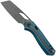 Afbeelding voor Vosteed Kroc A1804 Blackwashed S35VN, Blue Aluminum & Carbon Fiber, zakmes
