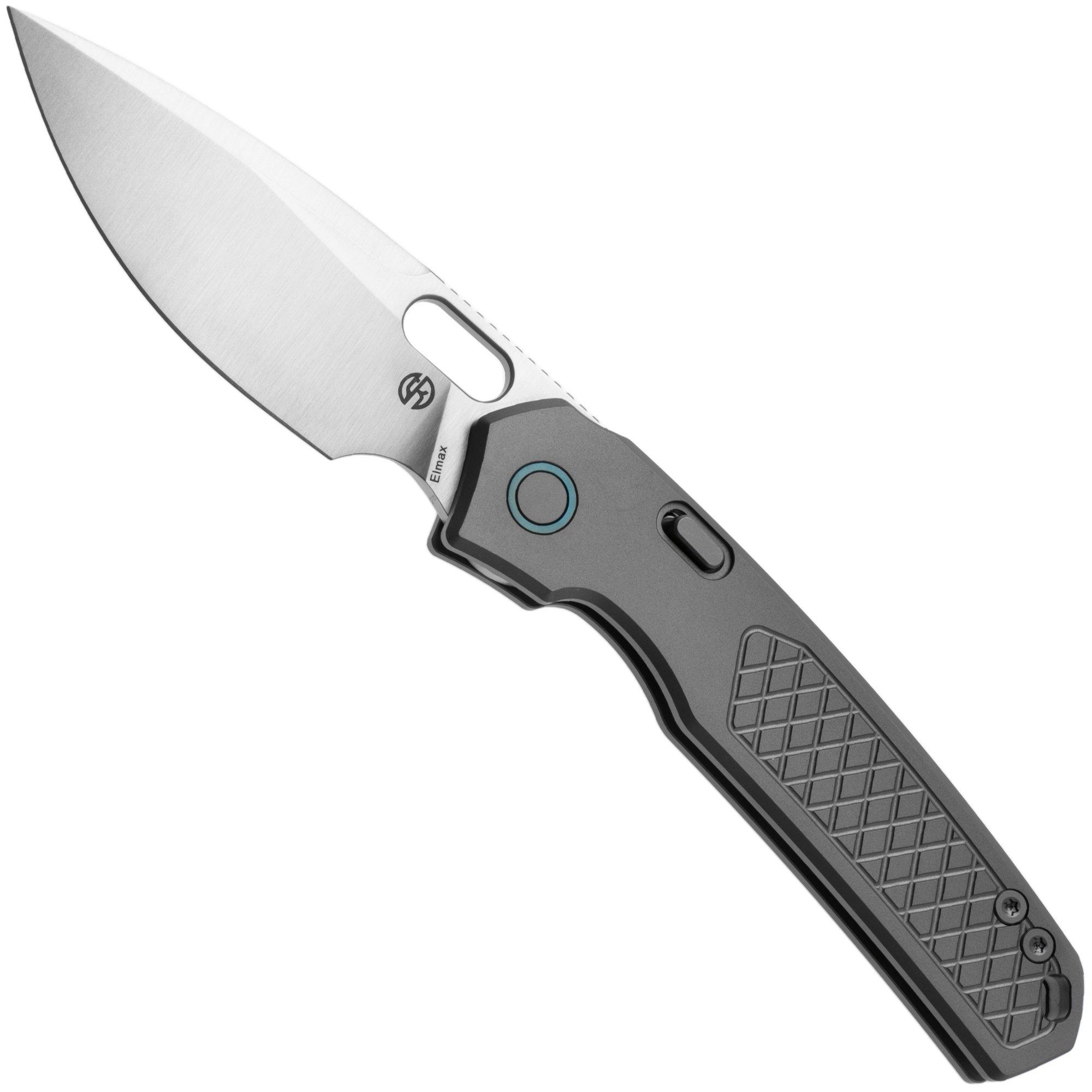 Vosteed Psyop A2202 Satin Elmax, Gray Titanium, zakmes, Tuffknives design